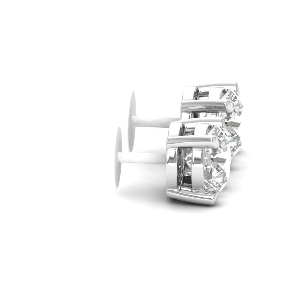 14K Gold Studded Tw 1.1 Carat E Color VS1 Clarity Lab Grown Diamond Studs.